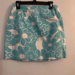 Michael Kors Women's Floral A Line Skirt Multicolor Size Medium Casual